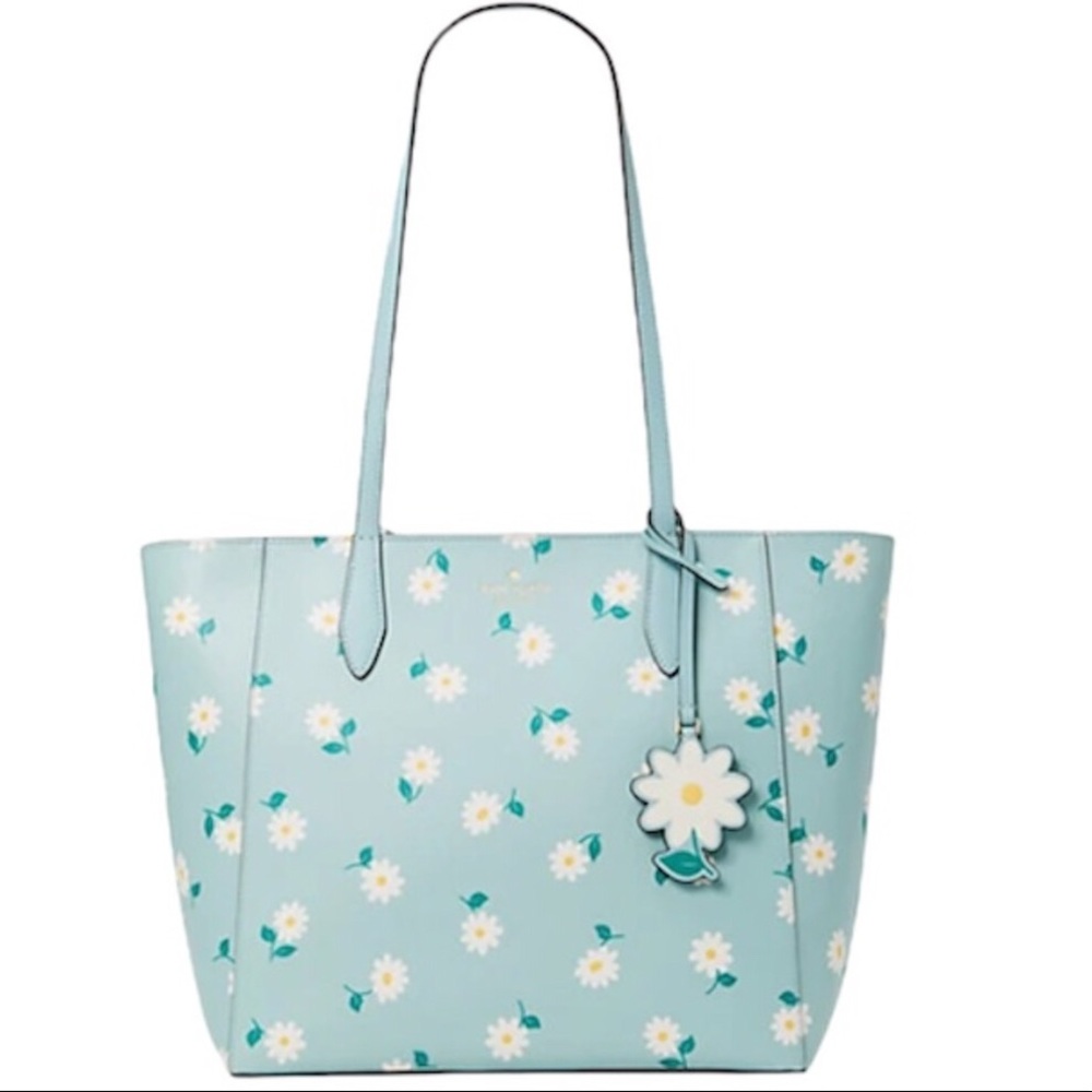 ♠️ kate spade ♠️ Dana Dancing Aster Daisy Flower Printed Tote Bag, Aphro…